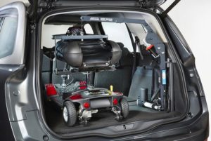 electric wheelchair in car transport