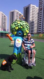 On Blumil electric wheelchair in Rio