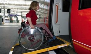 Not only the electric wheelchair can help you easily board the train