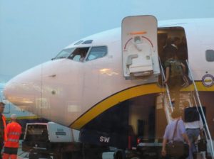 Loading electric wheelchair to the plane