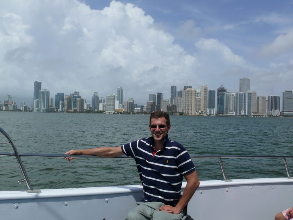 Skyscrapers in Miami, Florida, USA, travel in a wheelchair, accessible travelling, Blumil wheelchair