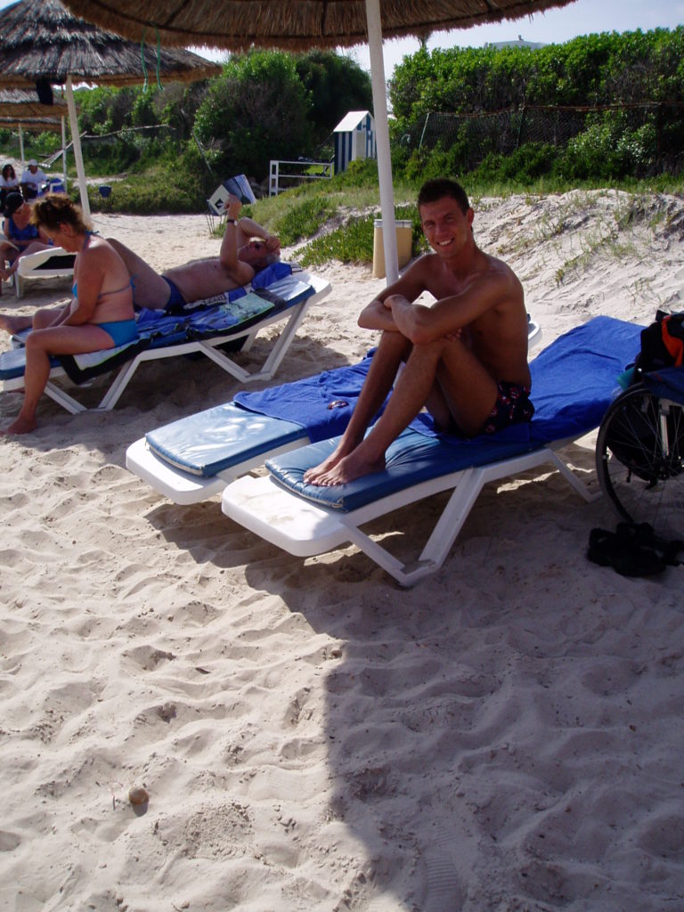 Beach, Tunisia, accessible travelling, travel with a wheelchair