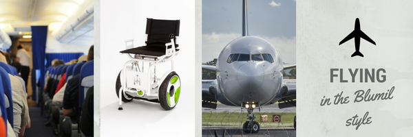 Flying in The Blumil style, accessible travel, flying with an electric wheelchair