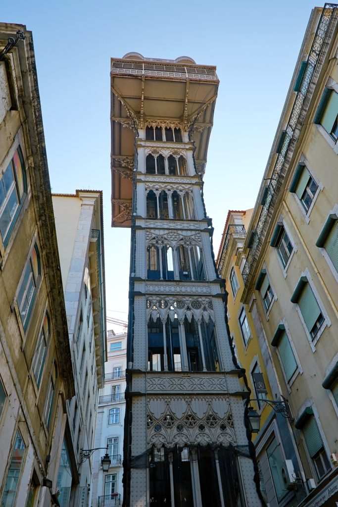 Santa Justa Lift, Lisbon, Portugal, electric wheelchair