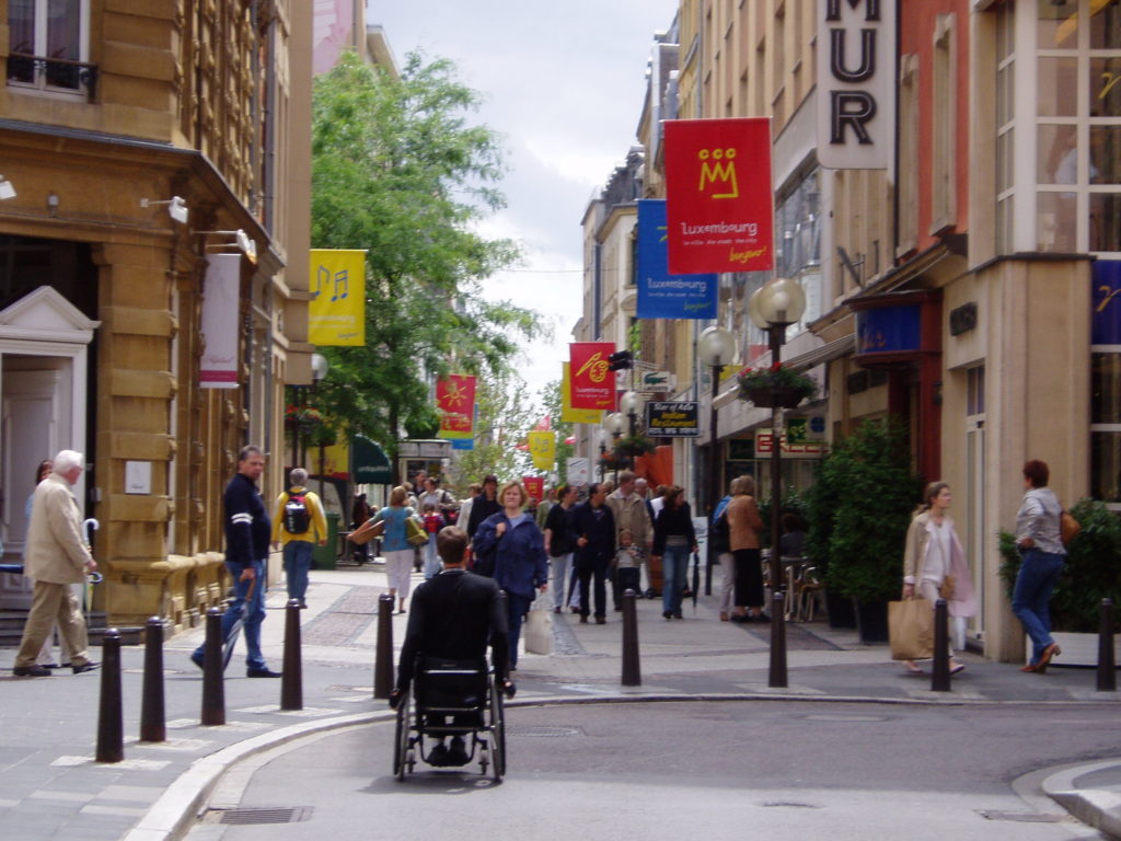 Luxembourg City, accessible travel, travel in an electric wheelchair