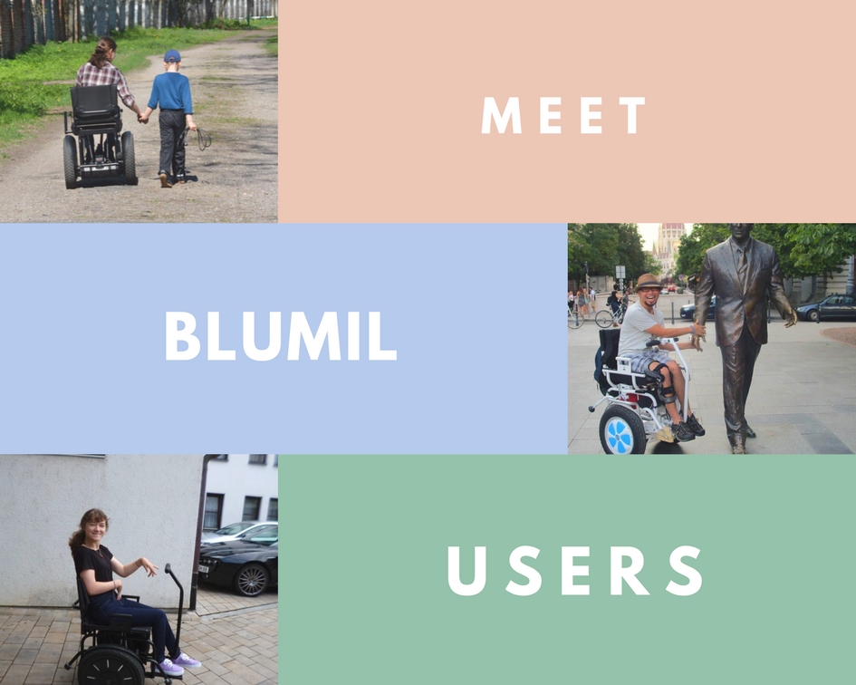 Blumil users, electric wheelchair users